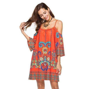 Planet Gates Style Nine / M 2018 Summer Women Dress Vestidos European Style Sleeveless Spaghetti Strap Slash Neck Print Casual Beach Dress Harajuku