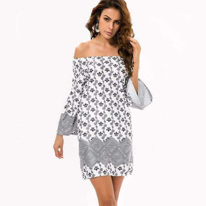 Planet Gates Style One / M Fashion Bohemian Summer Dress Print Beach Vintage Sexy Female Vestidos Renda Casual Ladies Tops Clothes Women Robe Party Dresses