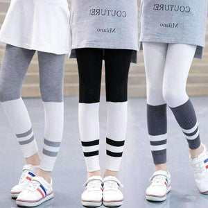 Planet Gates Style Sixteen / S Autumn Girls Leggings Striped Elastic Waist Baby Legging Bottom Trousers Leggins Teenagers Pants Baby Girl Clothes 3-12T