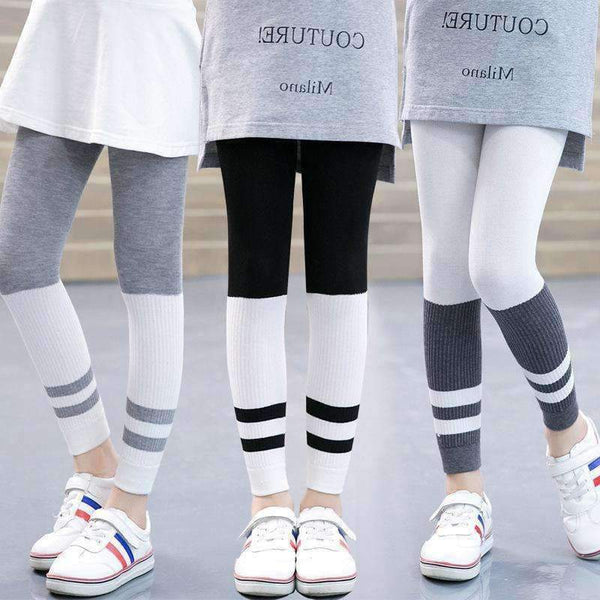 Planet Gates Style Sixteen / S Autumn Girls Leggings Striped Elastic Waist Baby Legging Bottom Trousers Leggins Teenagers Pants Baby Girl Clothes 3-12T