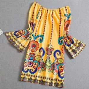 Planet Gates Style Ten / M Fashion Bohemian Summer Dress Print Beach Vintage Sexy Female Vestidos Renda Casual Ladies Tops Clothes Women Robe Party Dresses