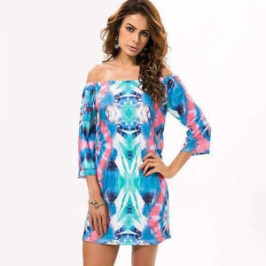 Planet Gates Style Thirteen / M Fashion Bohemian Summer Dress Print Beach Vintage Sexy Female Vestidos Renda Casual Ladies Tops Clothes Women Robe Party Dresses