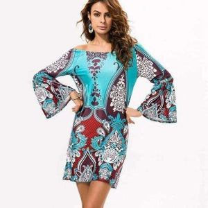 Planet Gates Style Three / M Fashion Bohemian Summer Dress Print Beach Vintage Sexy Female Vestidos Renda Casual Ladies Tops Clothes Women Robe Party Dresses