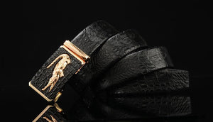 Planet Gates style1 black gold / 105cm Designer Belts Men High Quality Male Genuine Leather Strap Luxury Famous Brand Logo Crocodile