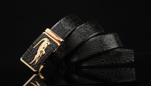 Planet Gates style1 black gold / 105cm Designer Belts Men High Quality Male Genuine Leather Strap Luxury Famous Brand Logo Crocodile