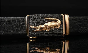 Planet Gates style1 black gold / 105cm Designer Belts Men High Quality Male Genuine Leather Strap Luxury Famous Brand Logo Crocodile