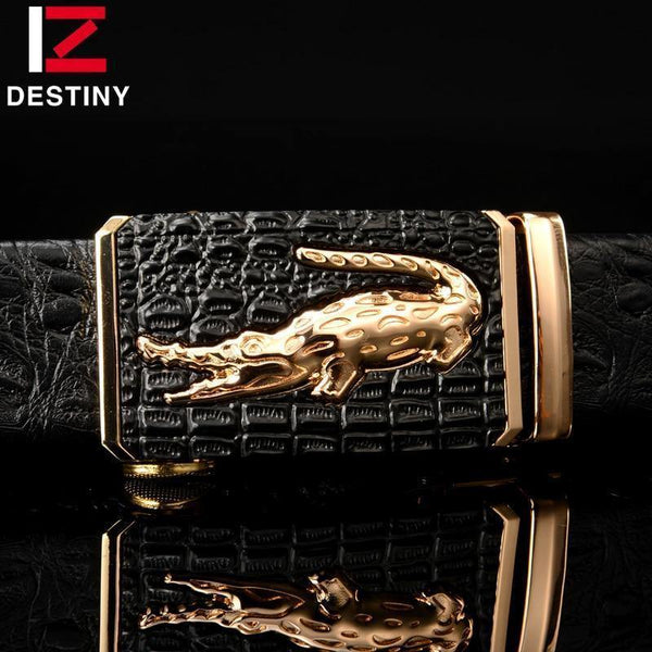 Planet Gates style1 black gold / 105cm Designer Belts Men High Quality Male Genuine Leather Strap Luxury Famous Brand Logo Crocodile