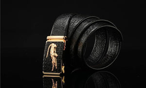 Planet Gates style1 black gold / 105cm Designer Belts Men High Quality Male Genuine Leather Strap Luxury Famous Brand Logo Crocodile