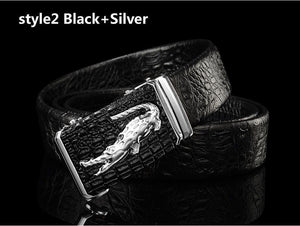 Planet Gates style1 black gold / 105cm Designer Belts Men High Quality Male Genuine Leather Strap Luxury Famous Brand Logo Crocodile