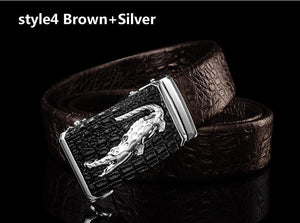 Planet Gates style1 black gold / 105cm Designer Belts Men High Quality Male Genuine Leather Strap Luxury Famous Brand Logo Crocodile