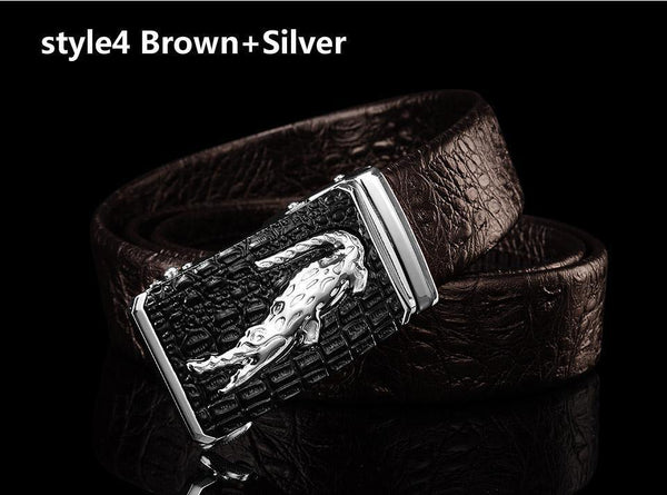 Planet Gates style1 black gold / 105cm Designer Belts Men High Quality Male Genuine Leather Strap Luxury Famous Brand Logo Crocodile