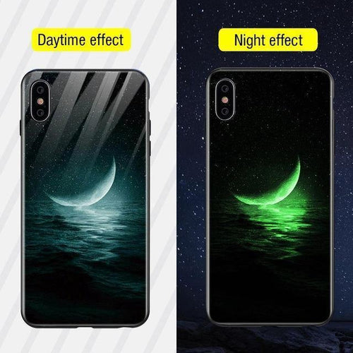 Planet Gates Style14 / For iPhone XS TOMKAS Luminous Animal Glass Case For iPhone X XS MAX XS Luxury Silicone Phone Case For iPhone 7 8 Plus Cases For iPhone 6 S 6S