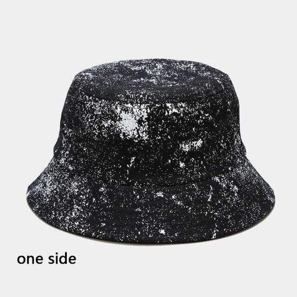 Planet Gates style2-Black / One Size Fashion Summer Reversible Black White Coconut Tree Printed Fisherman Caps Bucket Hats Gorro Pescador Men Women