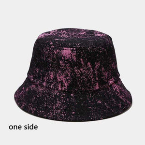 Planet Gates style2-Rose red / One Size Fashion Summer Reversible Black White Coconut Tree Printed Fisherman Caps Bucket Hats Gorro Pescador Men Women