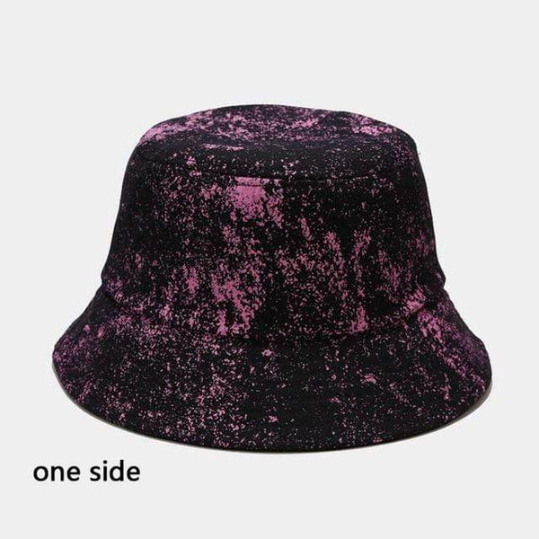 Planet Gates style2-Rose red / One Size Fashion Summer Reversible Black White Coconut Tree Printed Fisherman Caps Bucket Hats Gorro Pescador Men Women