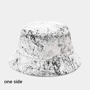 Planet Gates style2-White / One Size Fashion Summer Reversible Black White Coconut Tree Printed Fisherman Caps Bucket Hats Gorro Pescador Men Women