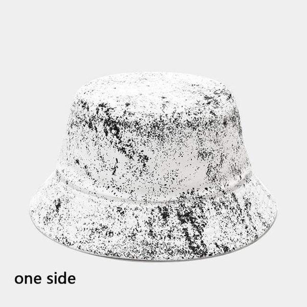 Planet Gates style2-White / One Size Fashion Summer Reversible Black White Coconut Tree Printed Fisherman Caps Bucket Hats Gorro Pescador Men Women