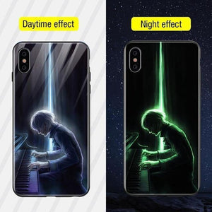Planet Gates Style3 / For iPhone XS TOMKAS Luminous Animal Glass Case For iPhone X XS MAX XS Luxury Silicone Phone Case For iPhone 7 8 Plus Cases For iPhone 6 S 6S