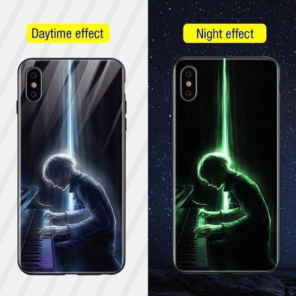 Planet Gates Style3 / For iPhone XS TOMKAS Luminous Animal Glass Case For iPhone X XS MAX XS Luxury Silicone Phone Case For iPhone 7 8 Plus Cases For iPhone 6 S 6S