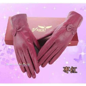Lady New Arrival Fashion Gloves Women's Outdoor Sheepskin Mittens Female Plus Cashmere Autumn and Winter Gloves B-6021