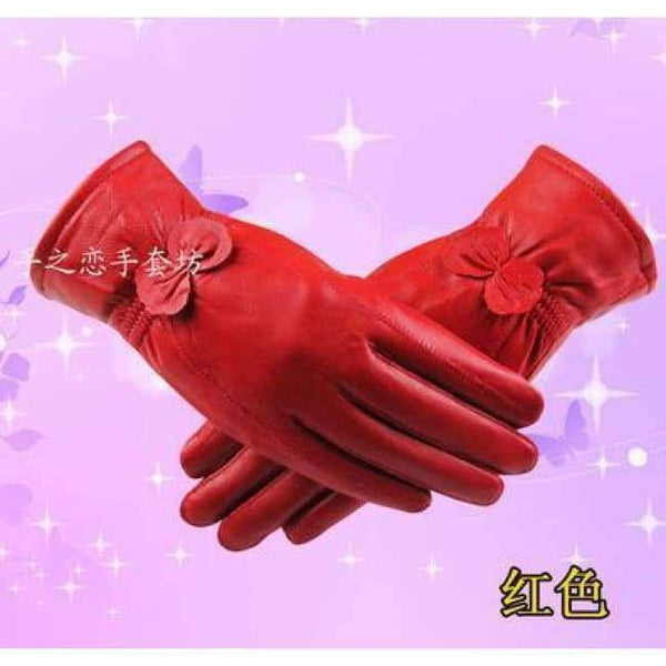 Planet Gates Style7 / L Lady New Arrival Fashion Gloves Women's Outdoor Sheepskin Mittens Female Plus Cashmere Autumn and Winter Gloves B-6021