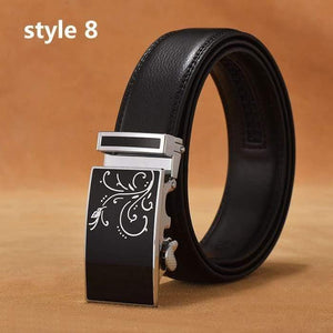 Belt Men Luxury Famous Brand Designer High Quality Male Genuine Leather Strap White Automatic Buckle Belt Ceinture Homme