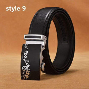 Belt Men Luxury Famous Brand Designer High Quality Male Genuine Leather Strap White Automatic Buckle Belt Ceinture Homme