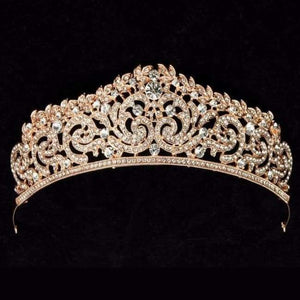 Planet Gates styleB Gold Wedding crown queen bridal Tiaras leaf bride crystal princess crown headband Wedding Hair Accessories hair jewelry