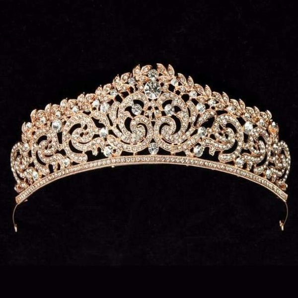 Planet Gates styleB Gold Wedding crown queen bridal Tiaras leaf bride crystal princess crown headband Wedding Hair Accessories hair jewelry
