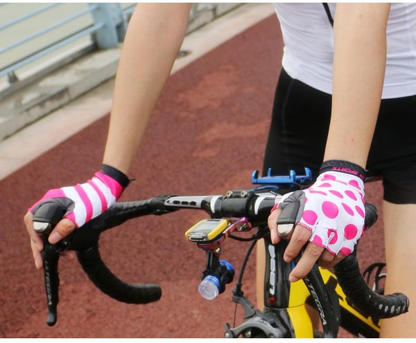 Planet Gates Stylish Cycling Gloves Half Finger Men Women Sports Shockproof Bike Gloves GEL Racing Bicycle Gloves with Cycling Socks Cap Set