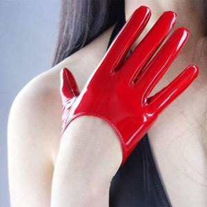 Planet Gates Stylish PU Leather Half Palm Gloves Mittens Women Wrist Short Gloves Gothic Rock