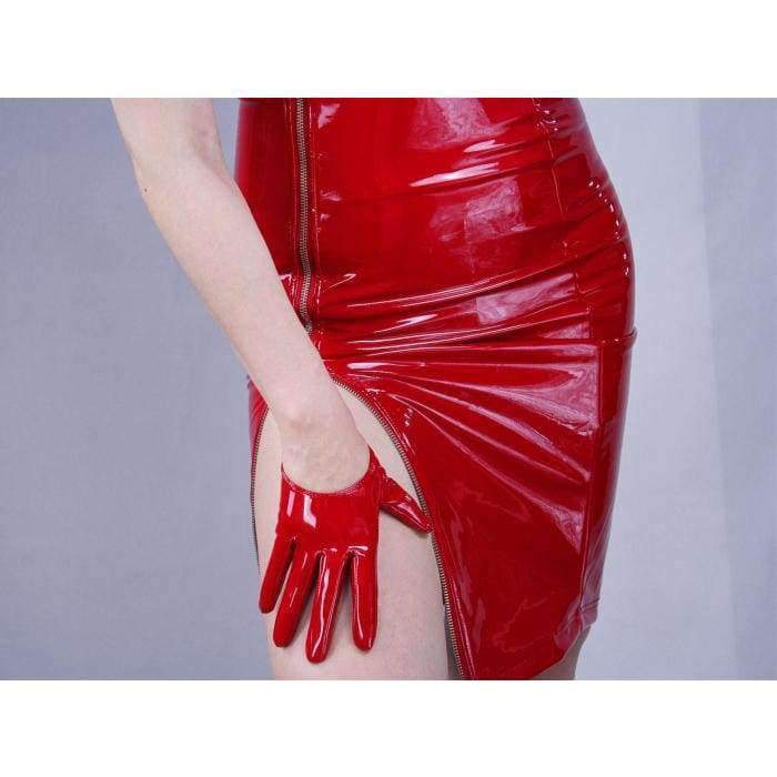 Planet Gates Stylish PU Leather Half Palm Gloves Mittens Women Wrist Short Gloves Gothic Rock