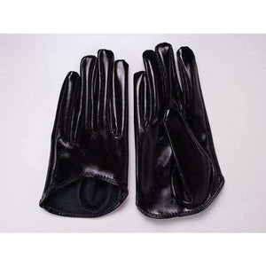 Planet Gates Stylish PU Leather Half Palm Gloves Mittens Women Wrist Short Gloves Gothic Rock