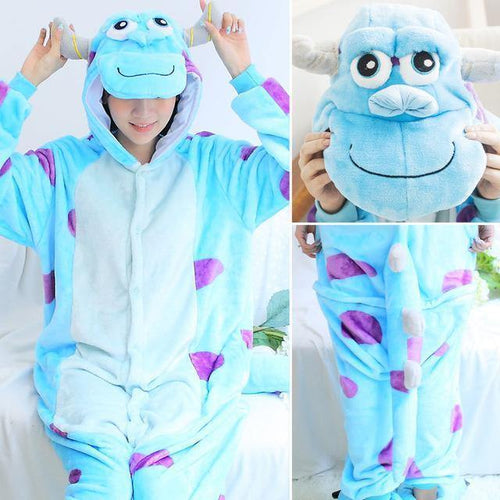 Planet Gates Su Liwen / S Animal Pajamas Flannel Winter Women Men Unicorn Stitch Panda Pikachu Onesie Sleep lounge Sleepwear