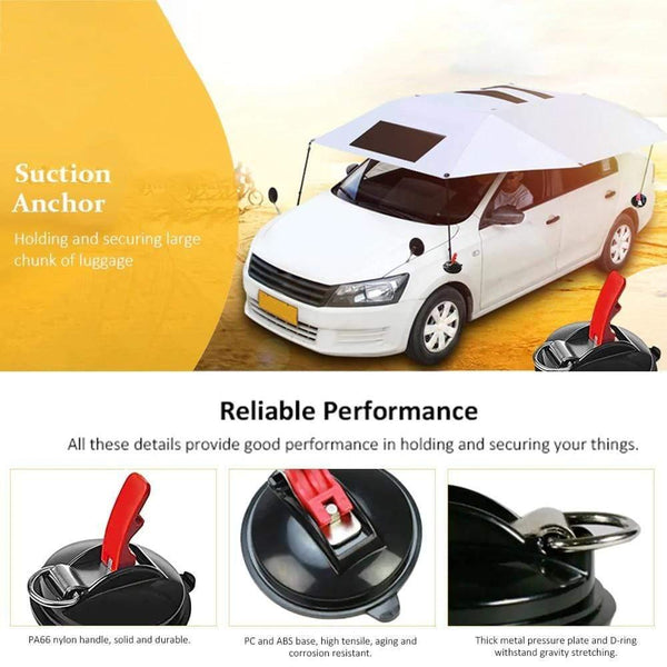 Planet Gates Suction Cup Anchor Heavy Duty Tie Down Car Mount Luggage Tarps Tents Anchor with Securing Hook Universal for Car Truck Hot