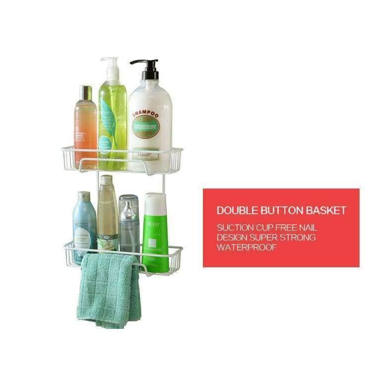 Planet Gates Suction Cup Kitchen Storage Holder Rack Organization Shelf Bathroom Towel Storage Rack Holder Baskets