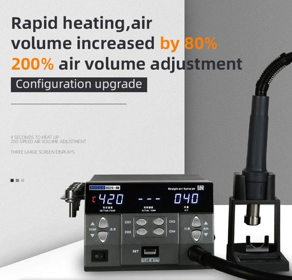 Planet Gates SUGON 8620DX 1000W Hot Air Rework Station Microcomputer Temperature Control BGA Rework Station Curved Nozzle Welding Repair