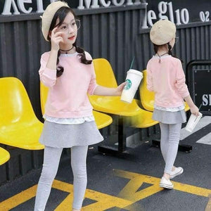 Planet Gates suit / 4T Children Girls clothing set  autumn teenage girls sport suit cartoon Smiley Faces chool kids tracksuit 4~12T girls clothes