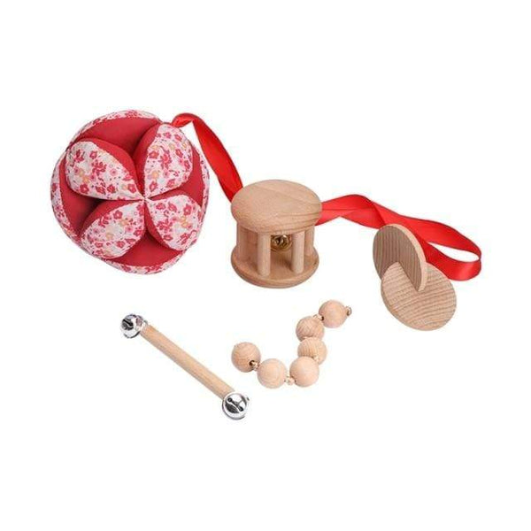 Planet Gates Suit4 5Pc/7Pc/1Set Baby Montessori Toy Set Wooden Teether Music Rattles Graphic Cognition Early Educational Toys 0-12Months Baby Gift