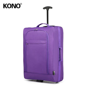Planet Gates Suitcase Hand Luggage Trolley Case Travel Bags High Quality Oxford Soft Shell 2 Wheels Light Weight 20 Inch Purple K1873