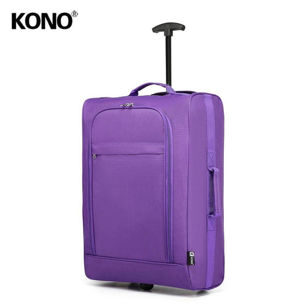 Planet Gates Suitcase Hand Luggage Trolley Case Travel Bags High Quality Oxford Soft Shell 2 Wheels Light Weight 20 Inch Purple K1873