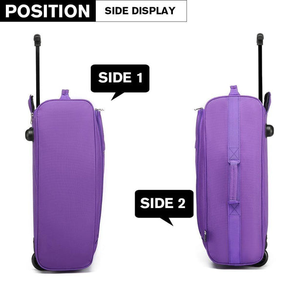 Planet Gates Suitcase Hand Luggage Trolley Case Travel Bags High Quality Oxford Soft Shell 2 Wheels Light Weight 20 Inch Purple K1873