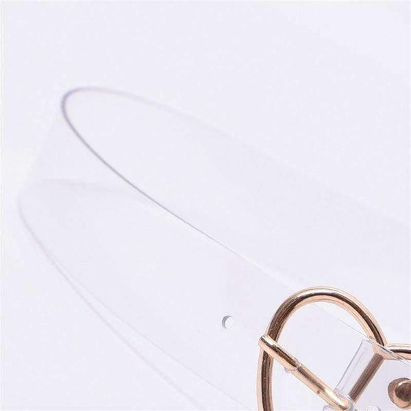 Planet Gates SUMEIKE Belt Female 2018 Transparent Belt Heart Buckle Ladies Belts For Women Jeans Belt Adjustable Waistband Female