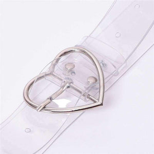 Planet Gates SUMEIKE Belt Female 2018 Transparent Belt Heart Buckle Ladies Belts For Women Jeans Belt Adjustable Waistband Female