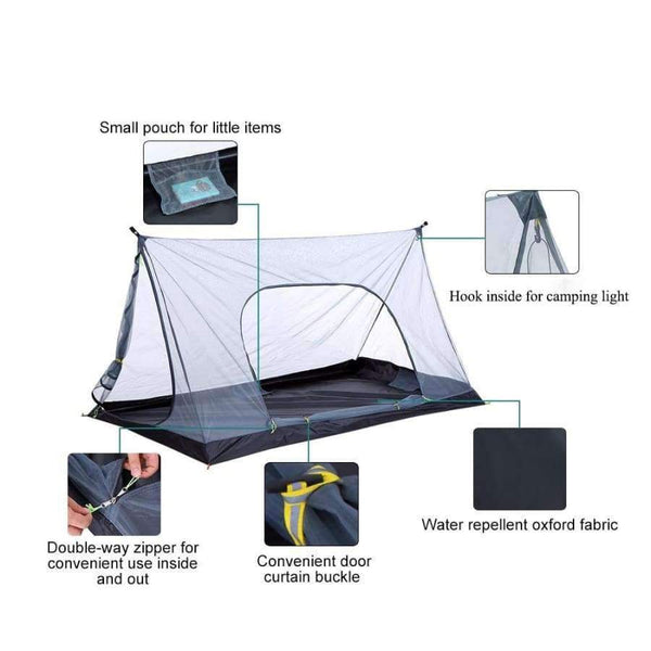 Planet Gates Summer Anti Mosquito Mesh Tent 1-2 Person Outdoor Camping Tent Mosquito Insect Repellent Net Tent Beach Mesh Tents