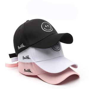 Planet Gates Summer Baseball Cap Smiley Embroidery Snapback Hats for Men Women Simple Bonnet Caps  Fashion Hip Hop Cap Dad Hat