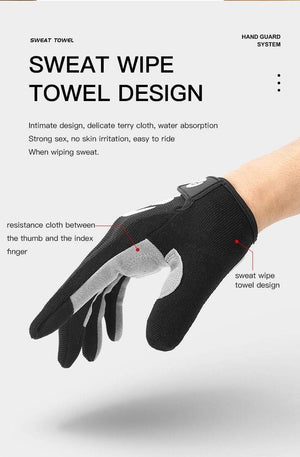 Planet Gates Summer Bicycle Full Finger Cycling Bike Gloves Absorbing Sweat for Men and Women Bicycle Riding Outdoor Sports Protector