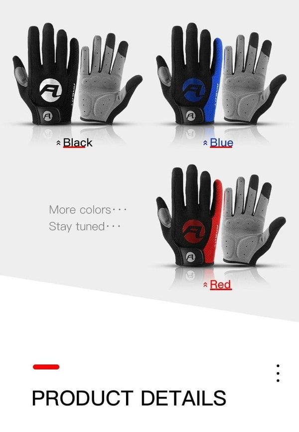 Planet Gates Summer Bicycle Full Finger Cycling Bike Gloves Absorbing Sweat for Men and Women Bicycle Riding Outdoor Sports Protector