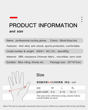 Planet Gates Summer Bicycle Full Finger Cycling Bike Gloves Absorbing Sweat for Men and Women Bicycle Riding Outdoor Sports Protector