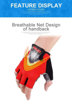 Planet Gates Summer Cycling Gloves Gel Half Finger Shockproof Sport Gym Gloves MTB Mountain Bicycle Bike Gloves For Men/women Antil-skip